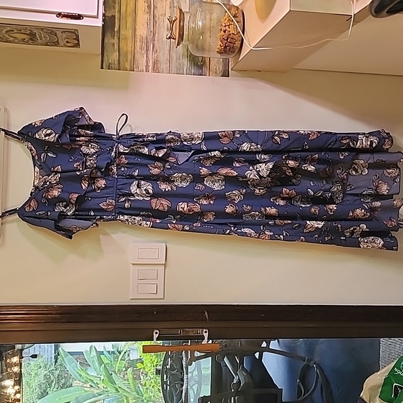Blush Floral Blue Maxi Dress - Picture 1 of 6